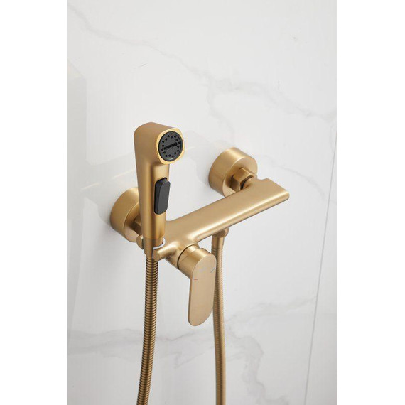 Набор для гигиенического душа Belz B55645-5, золото матовое - 8 Набор для гигиенического душа Belz B55645-5, золото матовое фото 8