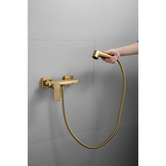 Набор для гигиенического душа Belz B55653-5, золото матовое - 6 Набор для гигиенического душа Belz B55653-5, золото матовое фото 6