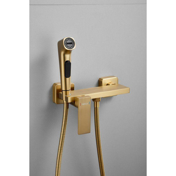 Набор для гигиенического душа Belz B55653-5, золото матовое -  Набор для гигиенического душа Belz B55653-5, золото матовое фото