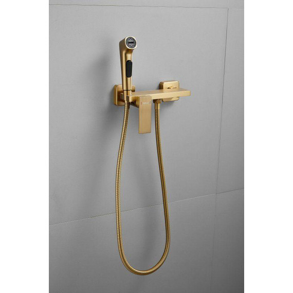 Набор для гигиенического душа Belz B55653-5, золото матовое - 3 Набор для гигиенического душа Belz B55653-5, золото матовое фото 3