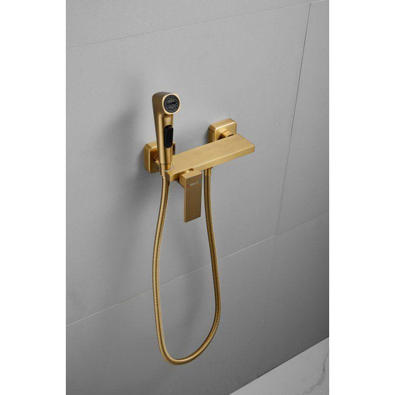 Набор для гигиенического душа Belz B55653-5, золото матовое - 4 Набор для гигиенического душа Belz B55653-5, золото матовое фото 4