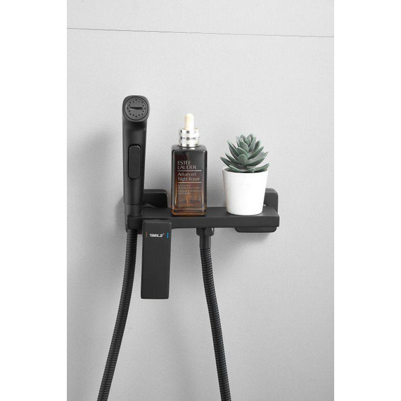 Набор для гигиенического душа Belz B55653-7, чёрный матовый - 4 Набор для гигиенического душа Belz B55653-7, чёрный матовый фото 4