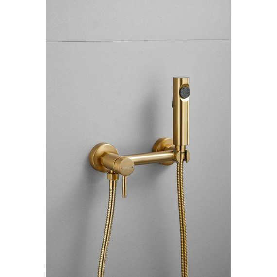 Набор для гигиенического душа Belz B55803-5, золото матовое -  Набор для гигиенического душа Belz B55803-5, золото матовое фото