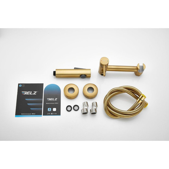 Набор для гигиенического душа Belz B55803-5, золото матовое - 23 Набор для гигиенического душа Belz B55803-5, золото матовое фото 23
