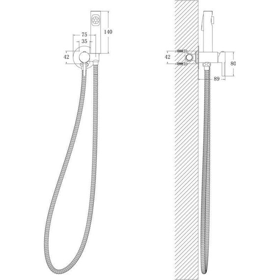 Набор для гигиенического душа Belz B55804-3 (со скрытой частью) оружейная сталь - 16 Набор для гигиенического душа Belz B55804-3 (со скрытой частью) оружейная сталь фото 16