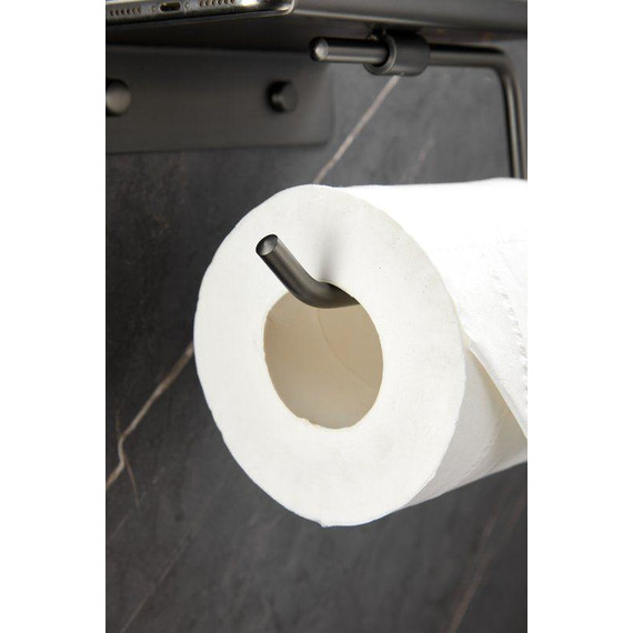 Держатель для туалетной бумаги Belz B9001-3, оружейная сталь фото 11