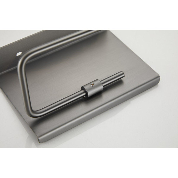 Держатель для туалетной бумаги Belz B9001-3, оружейная сталь фото 15