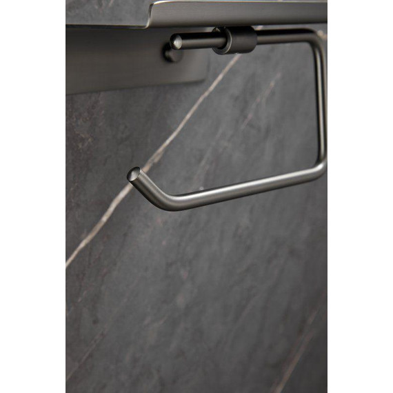 Держатель для туалетной бумаги Belz B9001-3, оружейная сталь фото 13