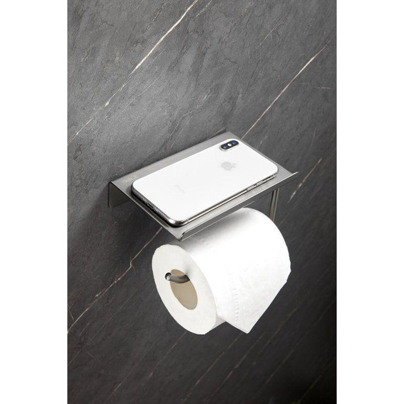 Держатель для туалетной бумаги Belz B9001-3, оружейная сталь фото 4