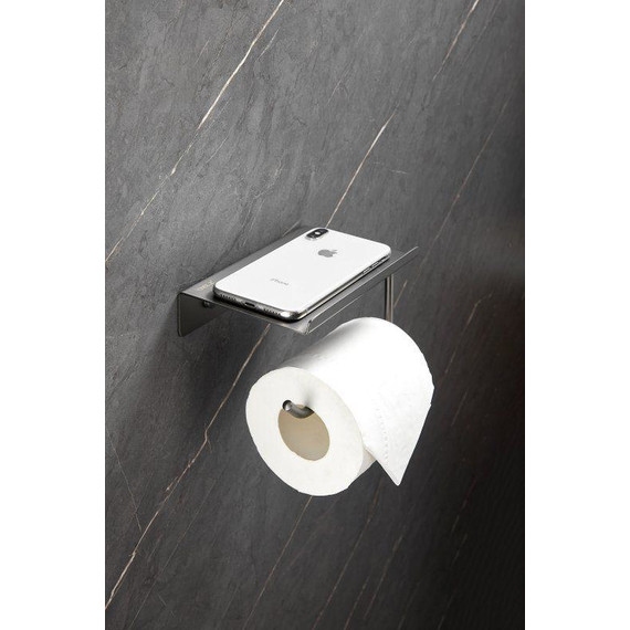 Держатель для туалетной бумаги Belz B9001-3, оружейная сталь фото 6