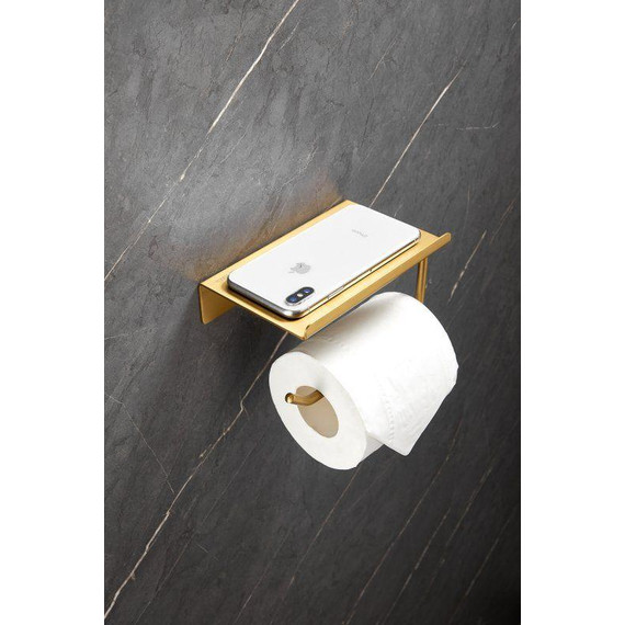 Держатель для туалетной бумаги Belz B9001-5, брашированное золото фото 14