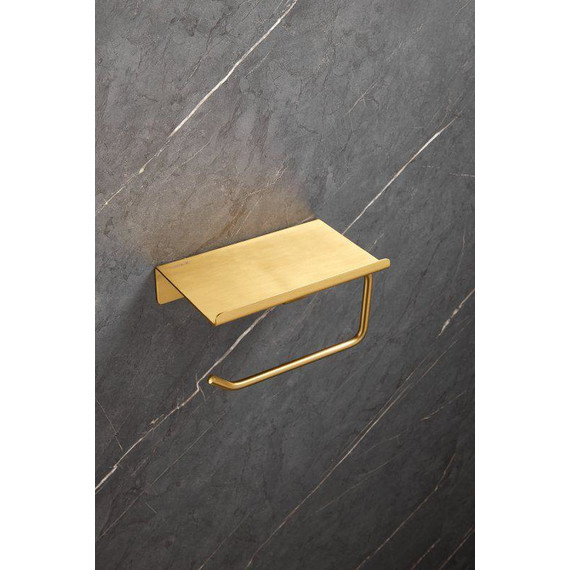 Держатель для туалетной бумаги Belz B9001-5, брашированное золото фото 15