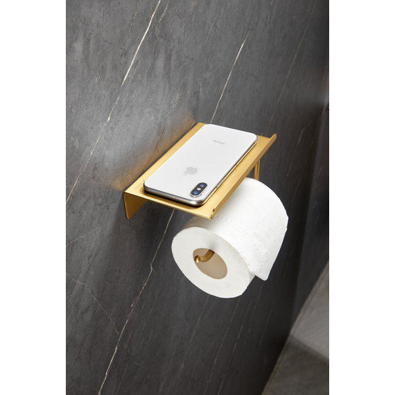Держатель для туалетной бумаги Belz B9001-5, брашированное золото фото 3