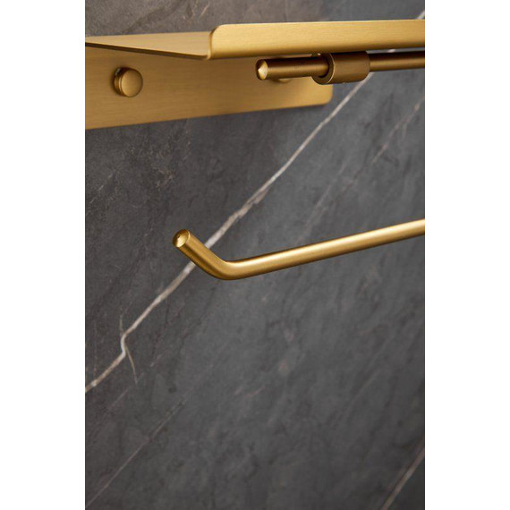 Держатель для туалетной бумаги Belz B9001-5, брашированное золото фото 11