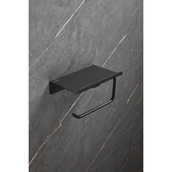 Держатель для туалетной бумаги Belz B9001-7, чёрный матовый фото 3