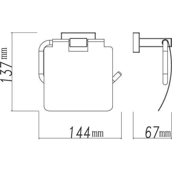 Держатель для туалетной бумаги Belz B90303, чёрный матовый - 2 Держатель для туалетной бумаги Belz B90303, чёрный матовый фото 2