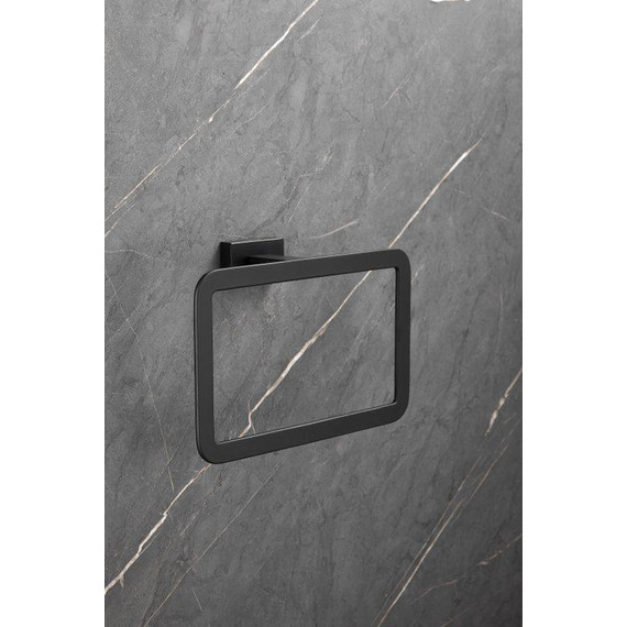 Кольцо для полотенец Belz B90304, чёрный матовый фото 4