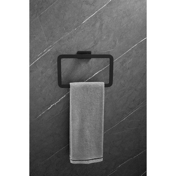 Кольцо для полотенец Belz B90304, чёрный матовый фото 2