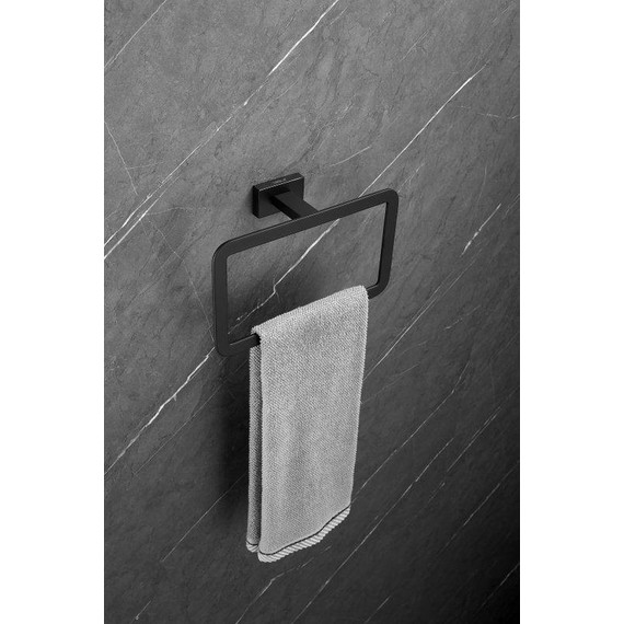 Кольцо для полотенец Belz B90304, чёрный матовый фото 6