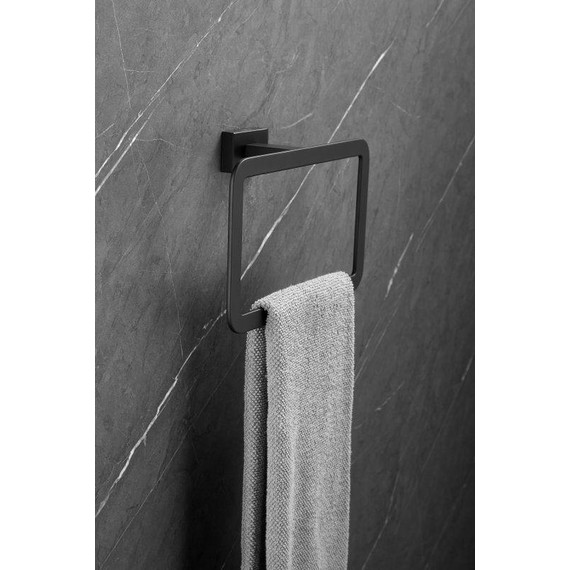 Кольцо для полотенец Belz B90304, чёрный матовый фото 3