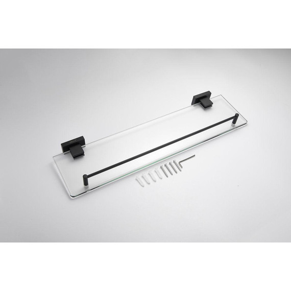 Cтеклянная полка Belz B90307, чёрный матовый - 3 Cтеклянная полка Belz B90307, чёрный матовый фото 3