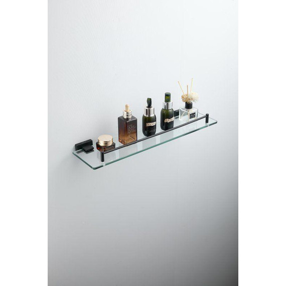 Cтеклянная полка Belz B90307, чёрный матовый - 15 Cтеклянная полка Belz B90307, чёрный матовый фото 15