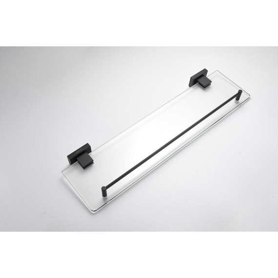 Cтеклянная полка Belz B90307, чёрный матовый - 4 Cтеклянная полка Belz B90307, чёрный матовый фото 4