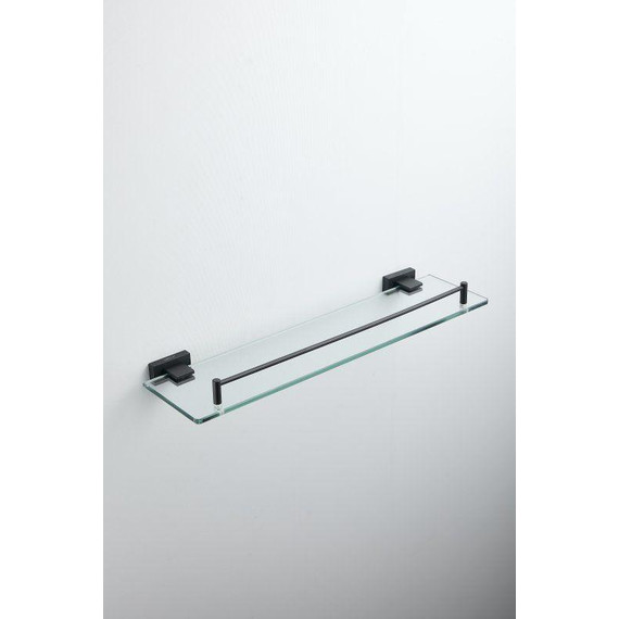 Cтеклянная полка Belz B90307, чёрный матовый - 2 Cтеклянная полка Belz B90307, чёрный матовый фото 2