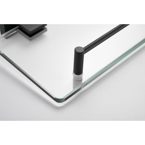 Cтеклянная полка Belz B90307, чёрный матовый - 19 Cтеклянная полка Belz B90307, чёрный матовый фото 19