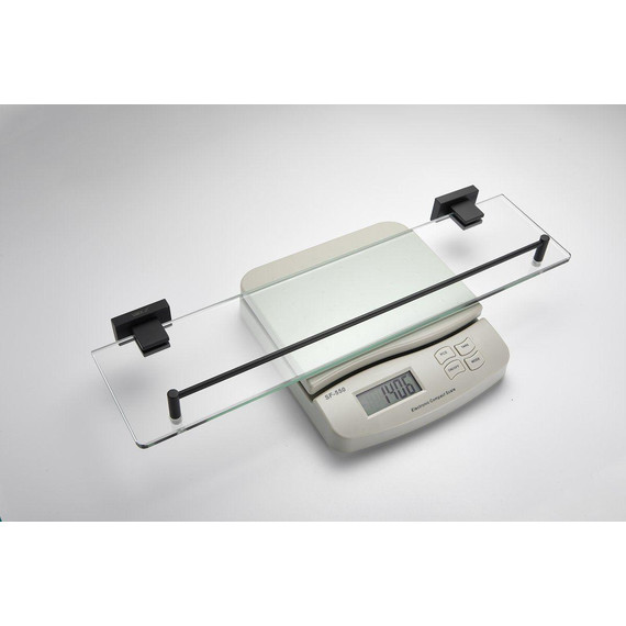 Cтеклянная полка Belz B90307, чёрный матовый - 7 Cтеклянная полка Belz B90307, чёрный матовый фото 7