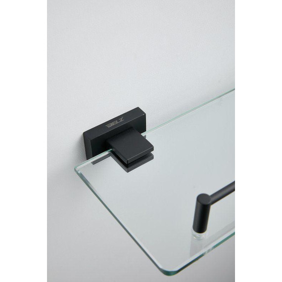 Cтеклянная полка Belz B90307, чёрный матовый - 8 Cтеклянная полка Belz B90307, чёрный матовый фото 8