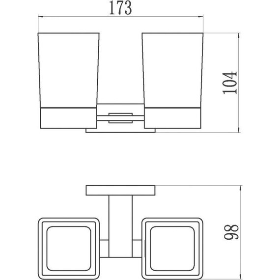 Двойной стакан для зубных щеток Belz B90308, чёрный матовый - 21 Двойной стакан для зубных щеток Belz B90308, чёрный матовый фото 21