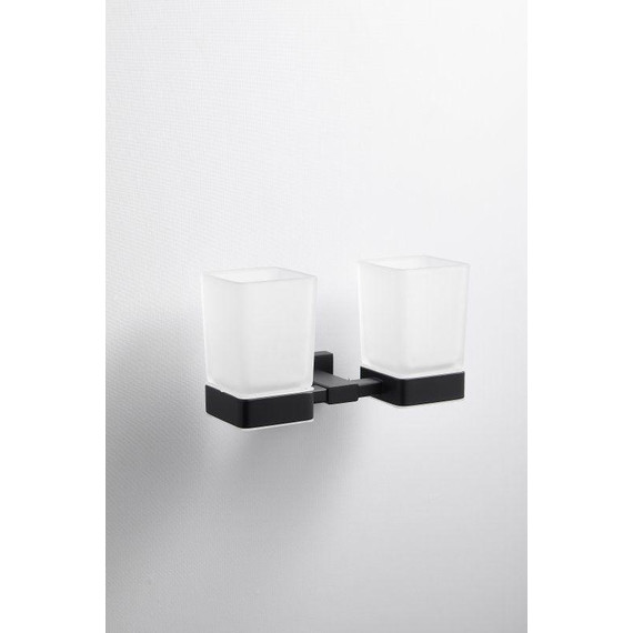 Двойной стакан для зубных щеток Belz B90308, чёрный матовый - 2 Двойной стакан для зубных щеток Belz B90308, чёрный матовый фото 2