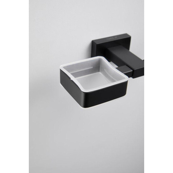 Двойной стакан для зубных щеток Belz B90308, чёрный матовый - 17 Двойной стакан для зубных щеток Belz B90308, чёрный матовый фото 17