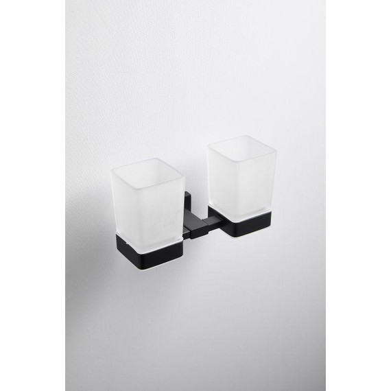 Двойной стакан для зубных щеток Belz B90308, чёрный матовый - 18 Двойной стакан для зубных щеток Belz B90308, чёрный матовый фото 18