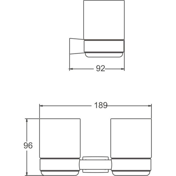 Двойной стакан для зубных щеток Belz B91508, белый матовый - 2 Двойной стакан для зубных щеток Belz B91508, белый матовый фото 2
