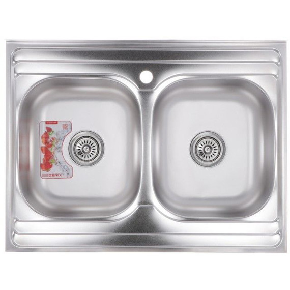 Кухонная мойка Zerix 0,8 мм Z8060B-08-180E фото 