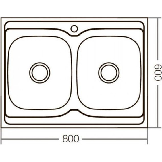 Кухонная мойка Zerix 0,8 мм Z8060B-08-180E фото 2