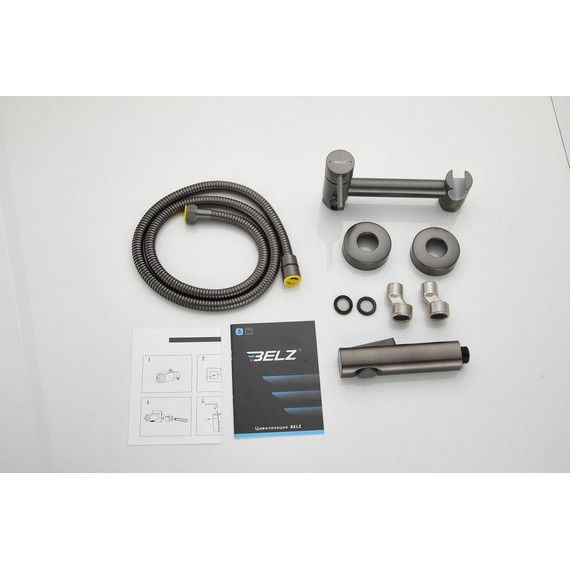 Набор для гигиенического душа Belz B55803-3, оружейная сталь - 38 Набор для гигиенического душа Belz B55803-3, оружейная сталь фото 38