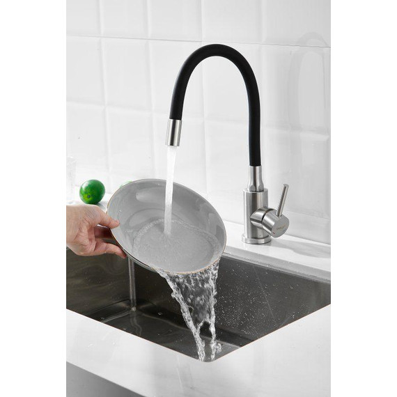 Смесители для кухни Belz B73809-1, сатин/чёрный фото 23