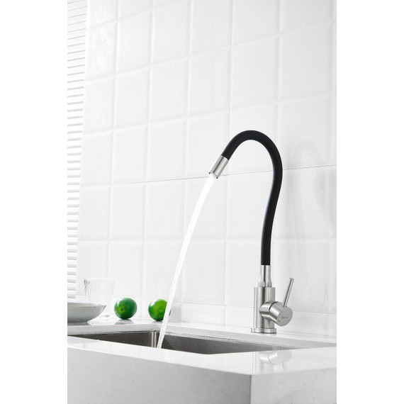 Смесители для кухни Belz B73809-1, сатин/чёрный фото 2