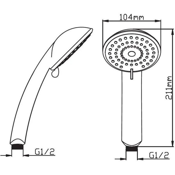 Ручной душ Diadonna D10-19034 - 2 Ручной душ Diadonna D10-19034 фото 2