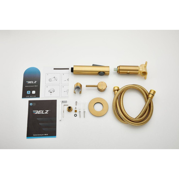 Набор для гигиенического душа Belz B55804-5 (со скрытой частью) золото матовое - 14 Набор для гигиенического душа Belz B55804-5 (со скрытой частью) золото матовое фото 14