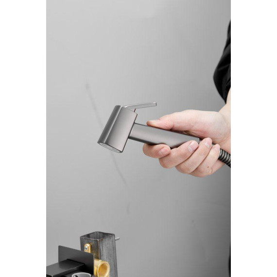 Набор для гигиенического душа Belz B55805-3 (со скрытой частью) оружейная сталь - 7 Набор для гигиенического душа Belz B55805-3 (со скрытой частью) оружейная сталь фото 7