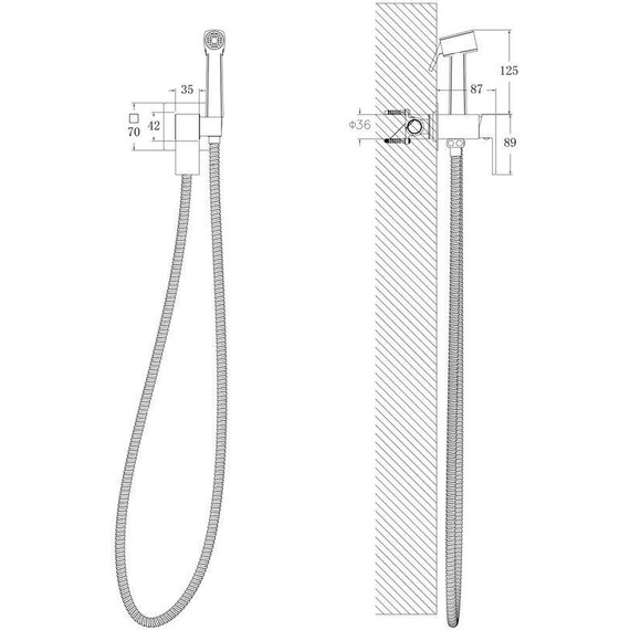 Набор для гигиенического душа Belz B55805-3 (со скрытой частью) оружейная сталь - 24 Набор для гигиенического душа Belz B55805-3 (со скрытой частью) оружейная сталь фото 24