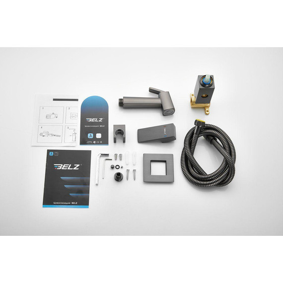 Набор для гигиенического душа Belz B55805-3 (со скрытой частью) оружейная сталь - 19 Набор для гигиенического душа Belz B55805-3 (со скрытой частью) оружейная сталь фото 19