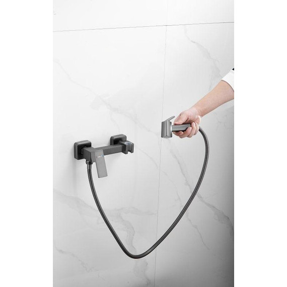 Набор для гигиенического душа Belz B55806-3, оружейная сталь - 16 Набор для гигиенического душа Belz B55806-3, оружейная сталь фото 16