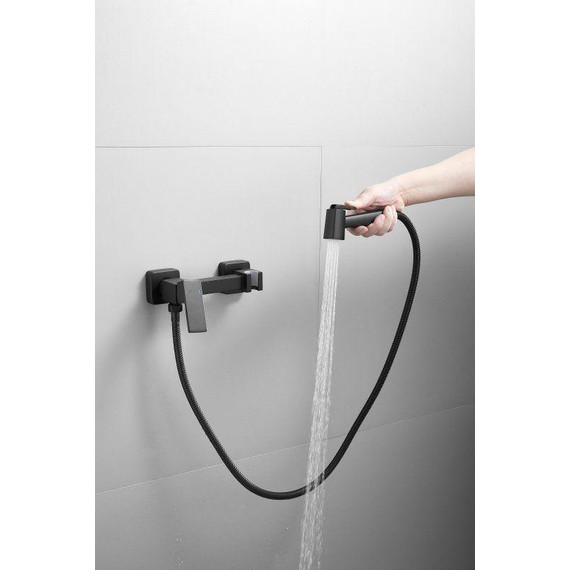 Набор для гигиенического душа Belz B55806-7, чёрный матовый - 4 Набор для гигиенического душа Belz B55806-7, чёрный матовый фото 4