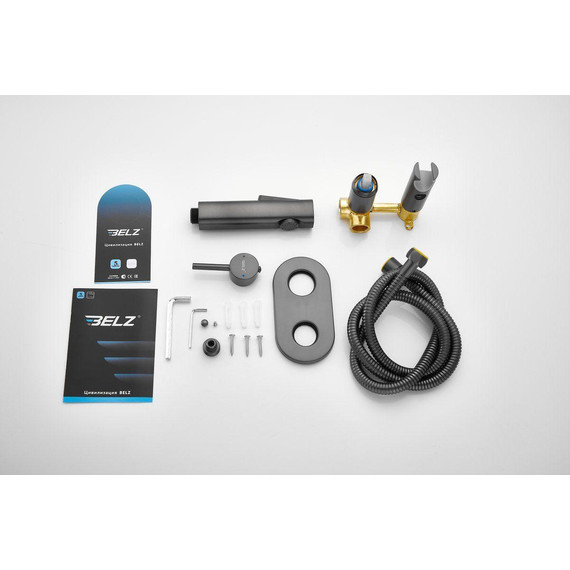 Набор для гигиенического душа Belz B55807-3 (со скрытой частью) оружейная сталь - 15 Набор для гигиенического душа Belz B55807-3 (со скрытой частью) оружейная сталь фото 15