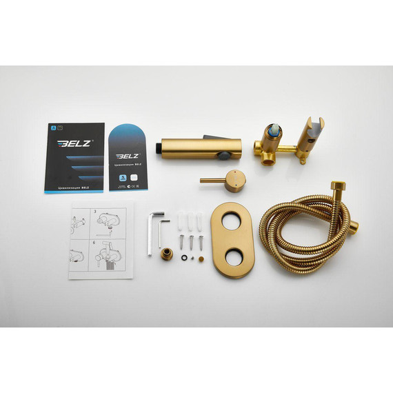 Набор для гигиенического душа Belz B55807-5 (со скрытой частью) золото матовое - 16 Набор для гигиенического душа Belz B55807-5 (со скрытой частью) золото матовое фото 16